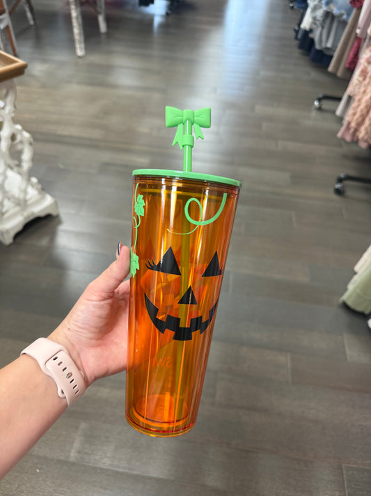 Boo Crew Pumpkin Plastic 24oz Tumbler