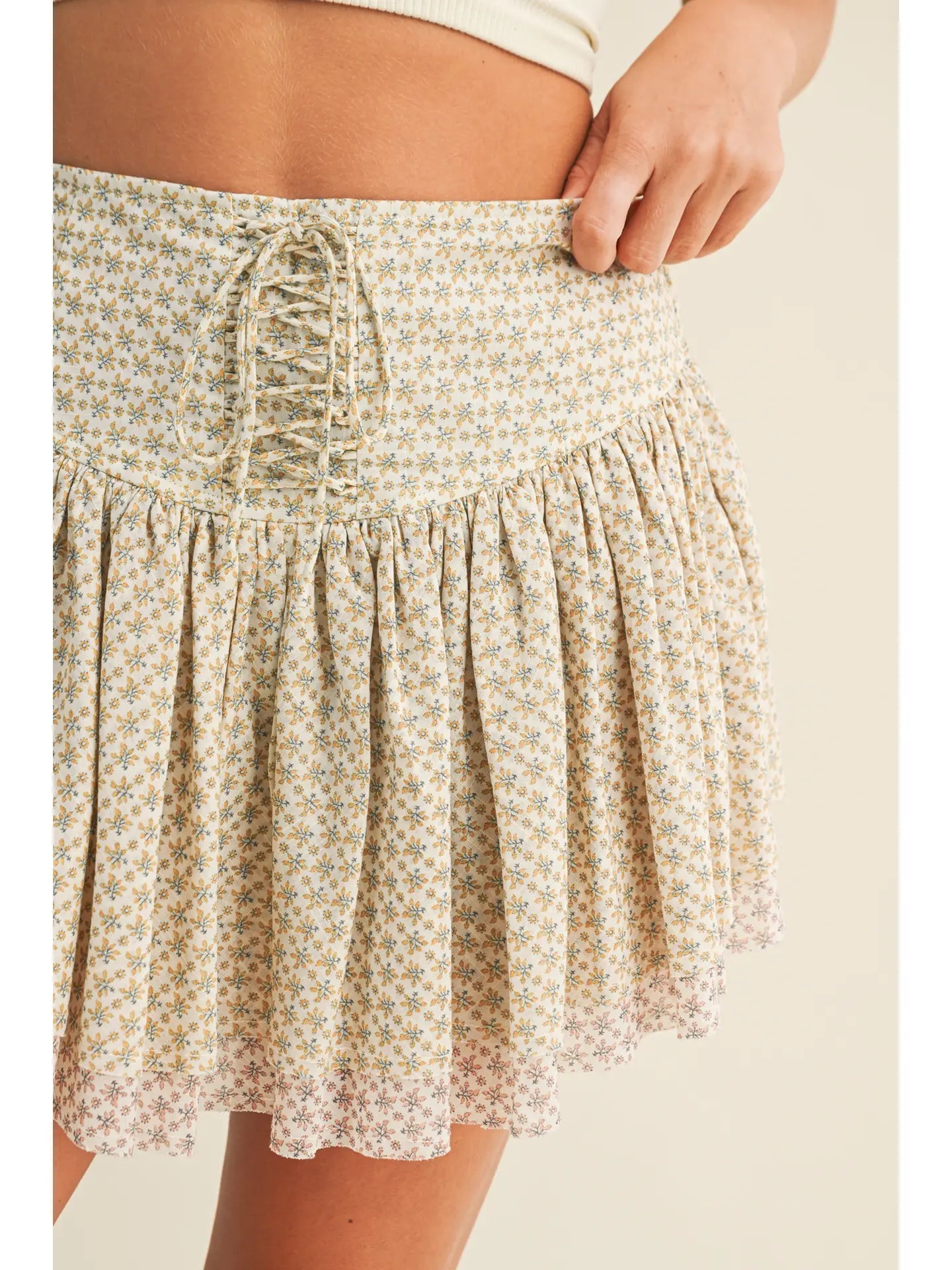 Get Laced Up Skirt - dandelion