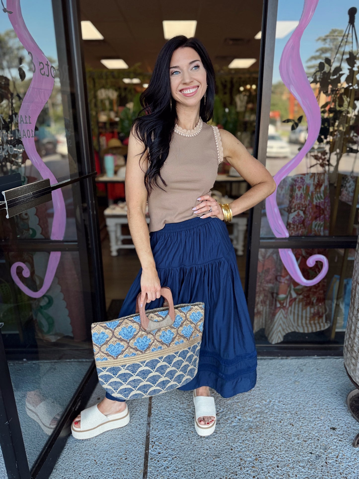 Swing On Skirt - Navy