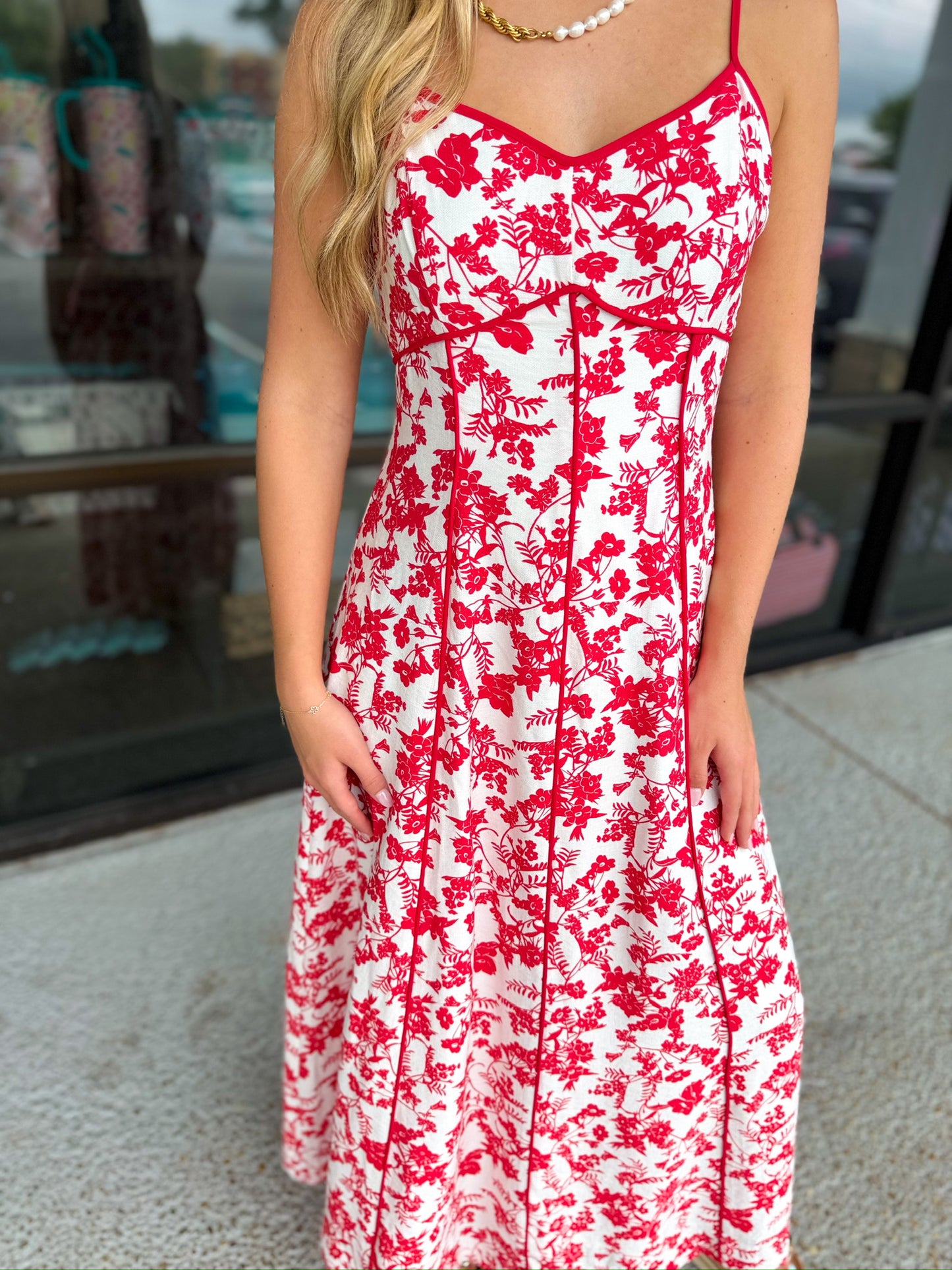 Scarlett Bloom Maxi-Red