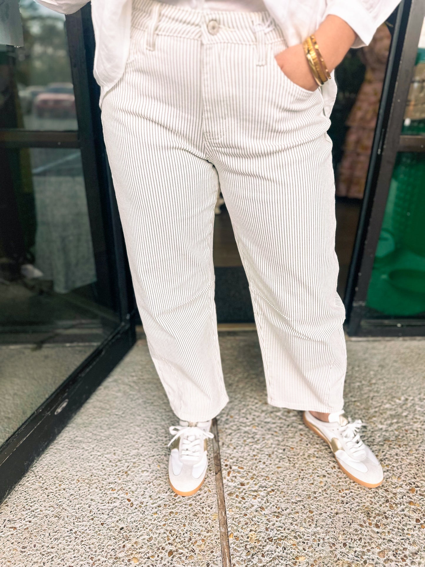 Stripe Barrel Denim