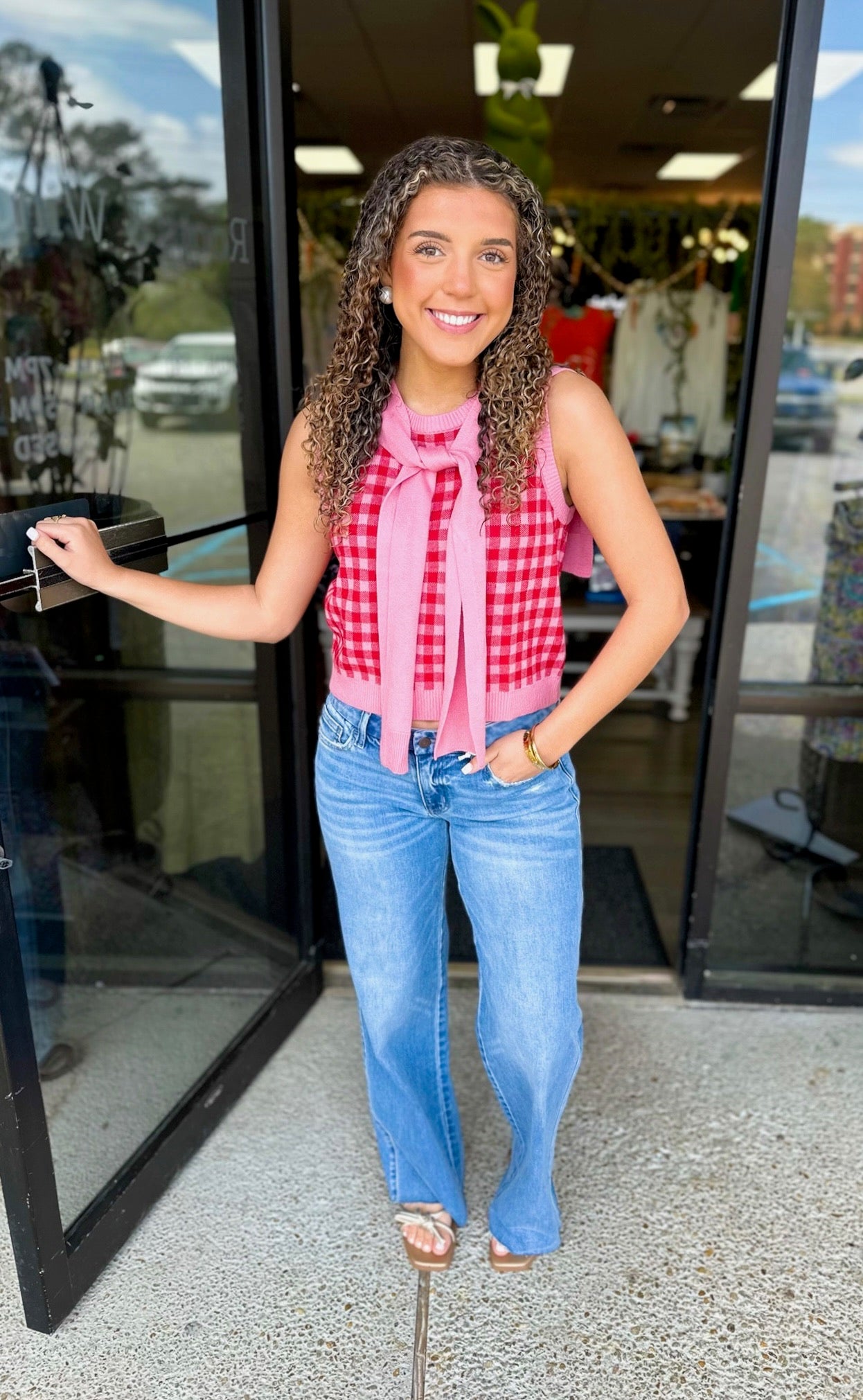 Wrapped Away Top - pink/red mix