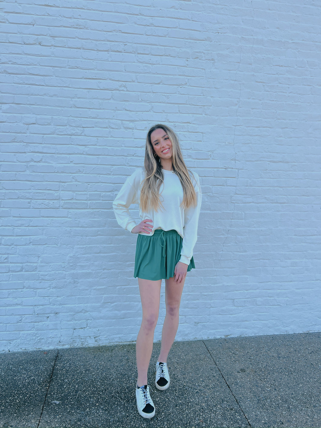Simply Flowy Shorts- Green