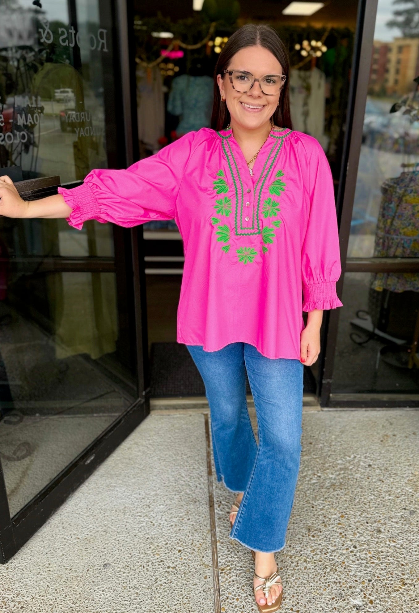Avery Please Top - hot pink