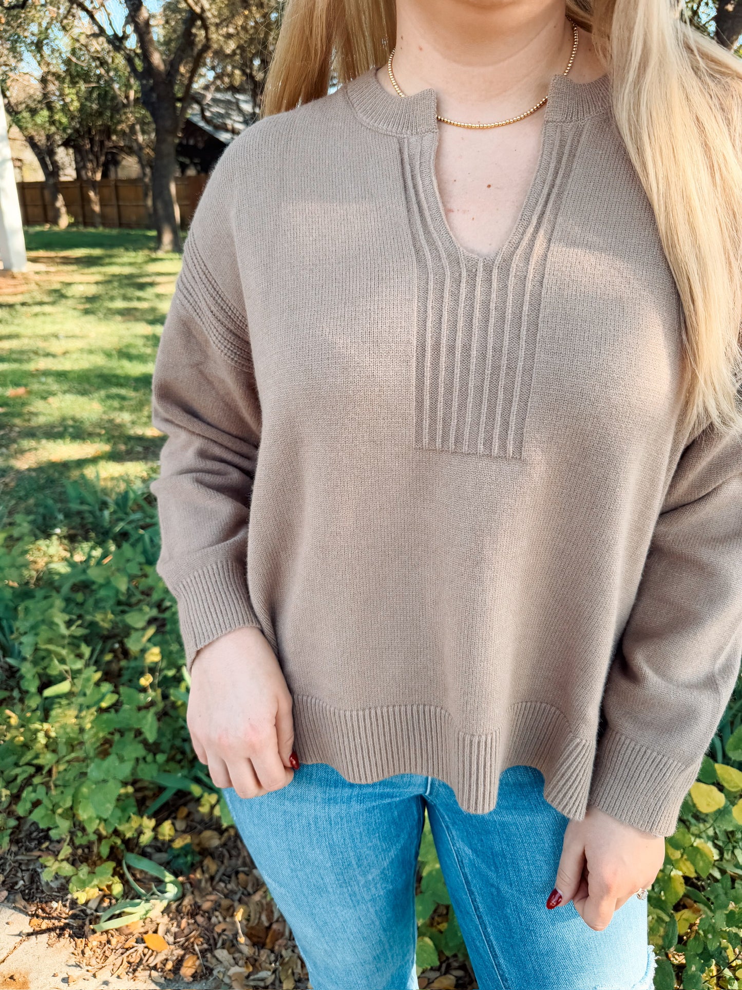 Never Say Never Sweater - Taupe