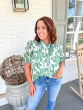 Load image into Gallery viewer, Better For You Blouse - Green Floral

