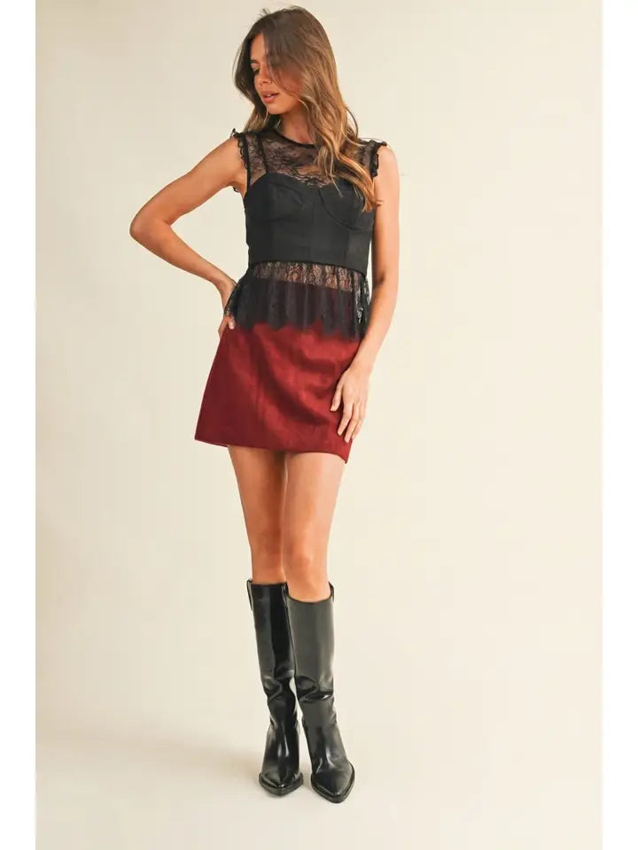 In the Stands Skirt - chili red