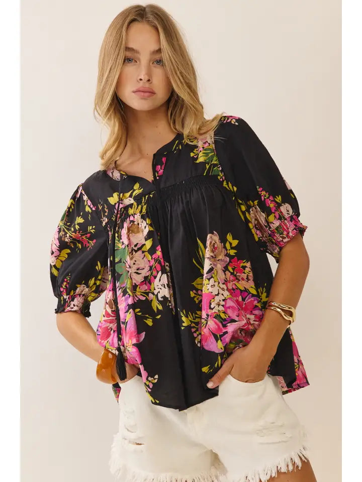 Hannah Top - black multi