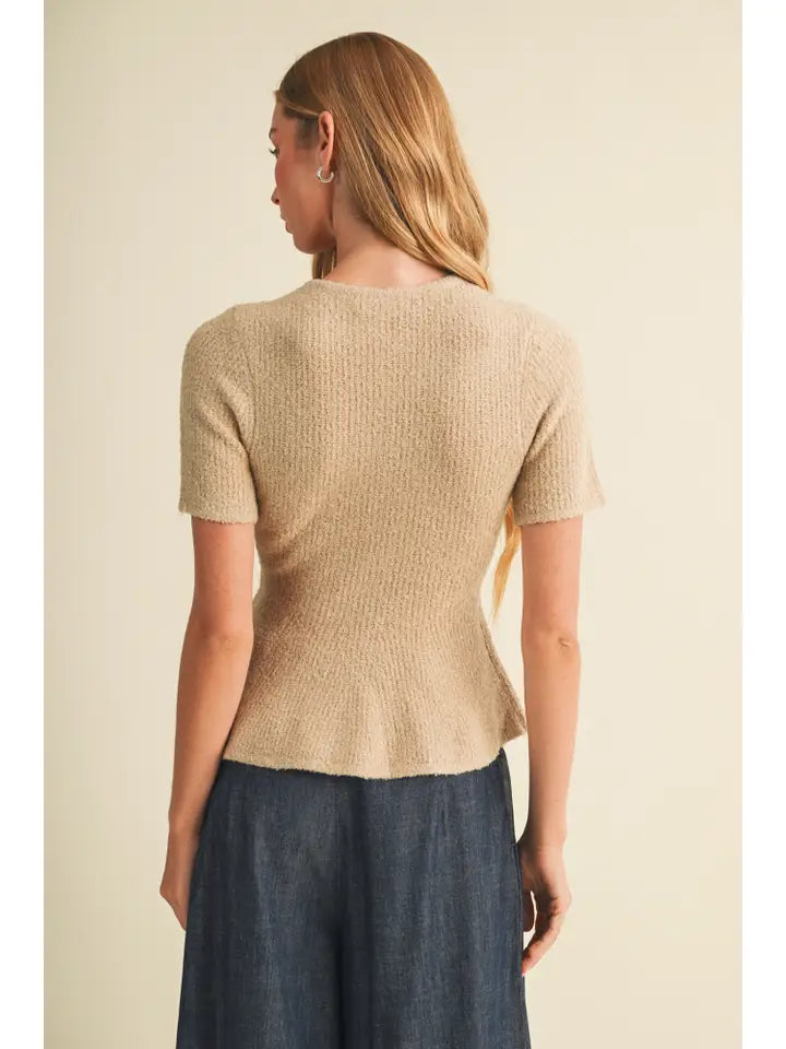 Peplum Babe Top- BEIGE