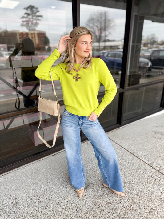 Know Me Top - chartreuse