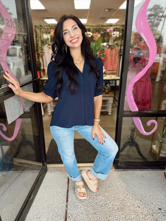 Melina Top - Navy