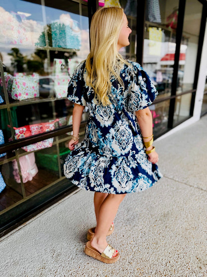 Navy Bloom Mini