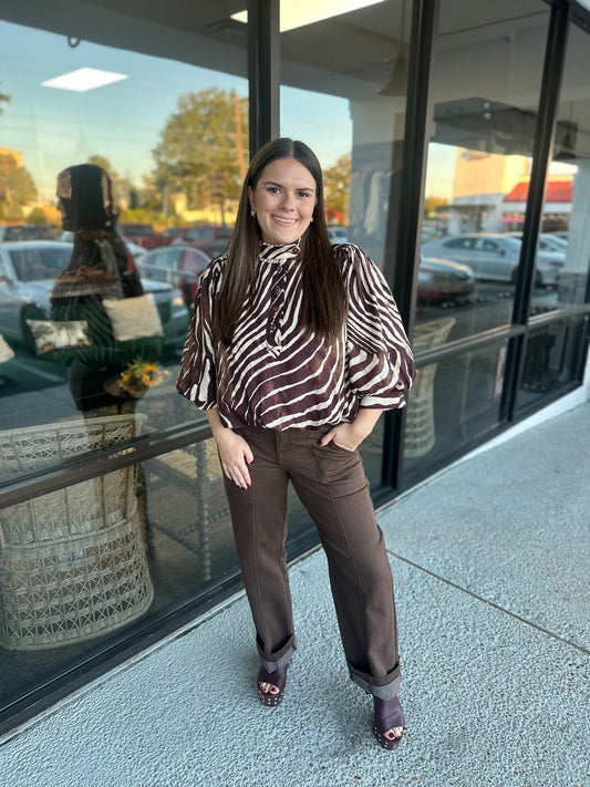 Rosie top - brown
