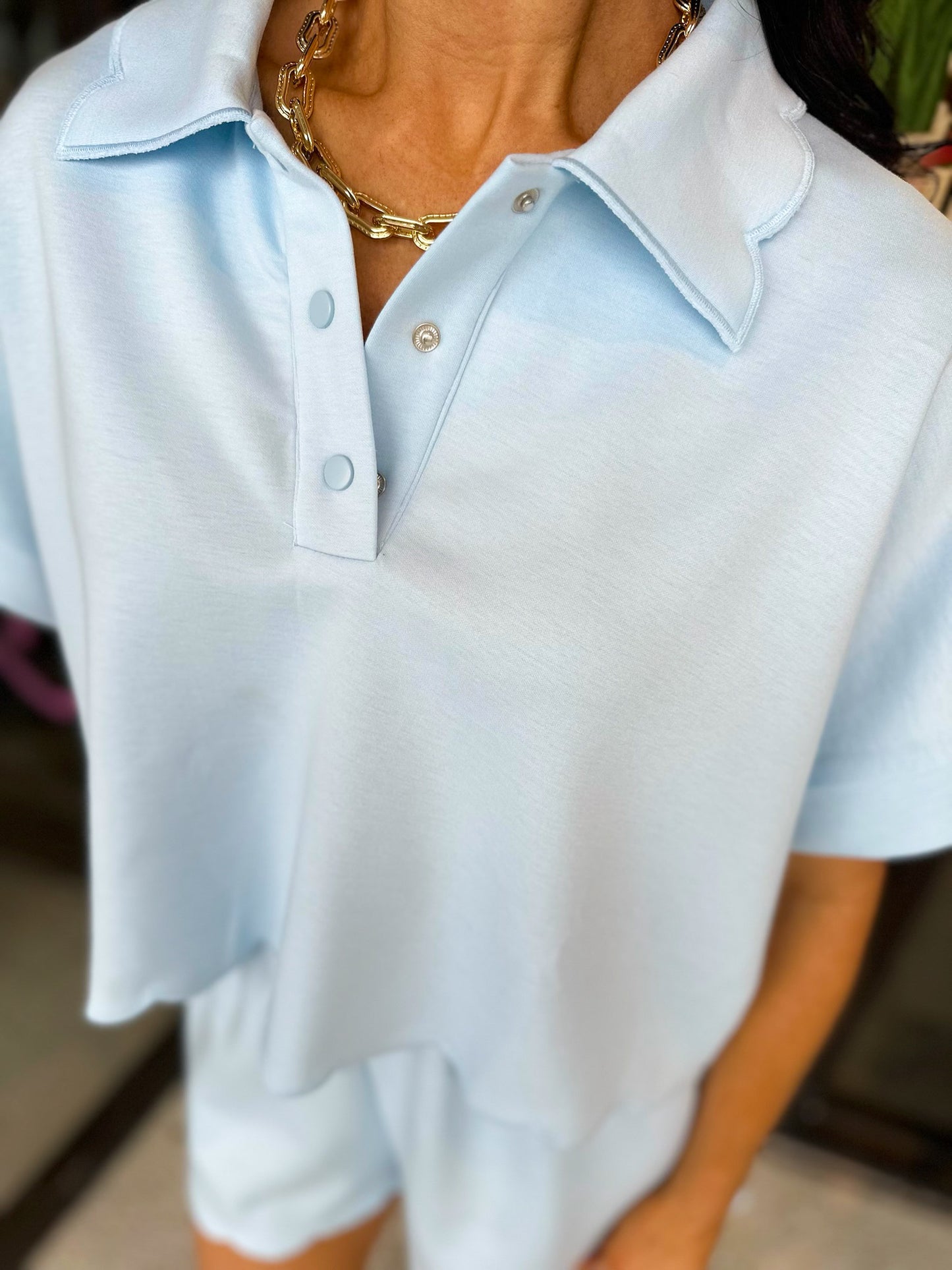 Scalloped Cutie Set - light blue
