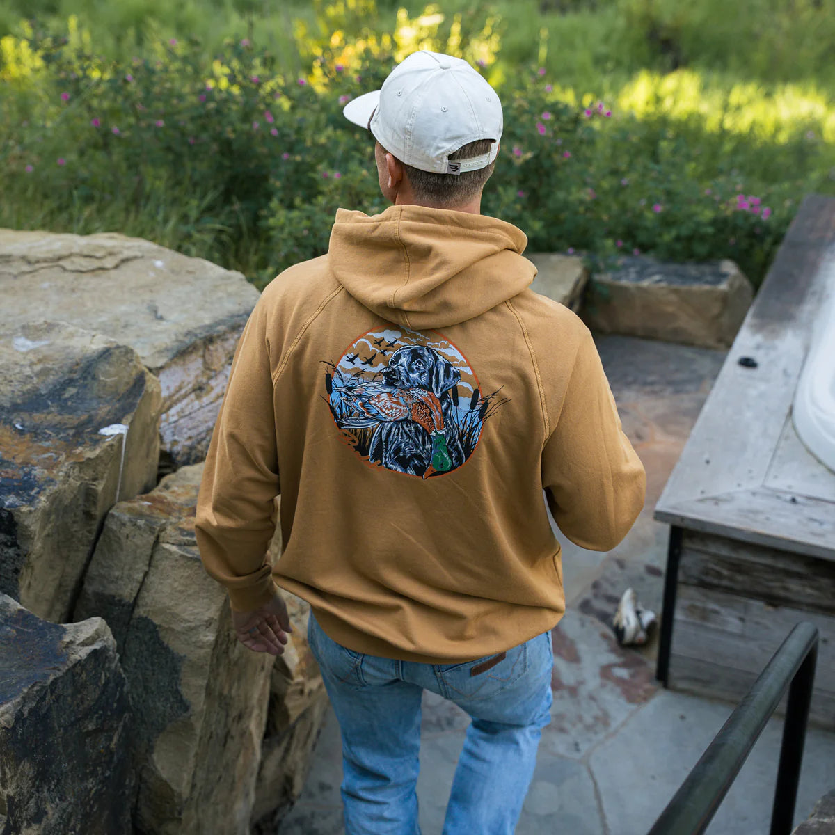 Duck Dog Light Brown Fleece Hoodie