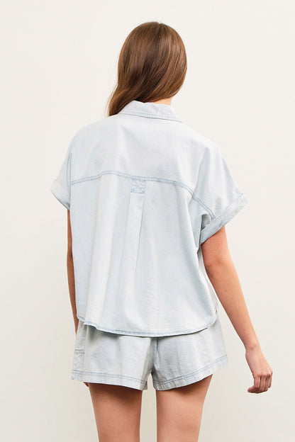 Button Up Kiss Set - Chambray