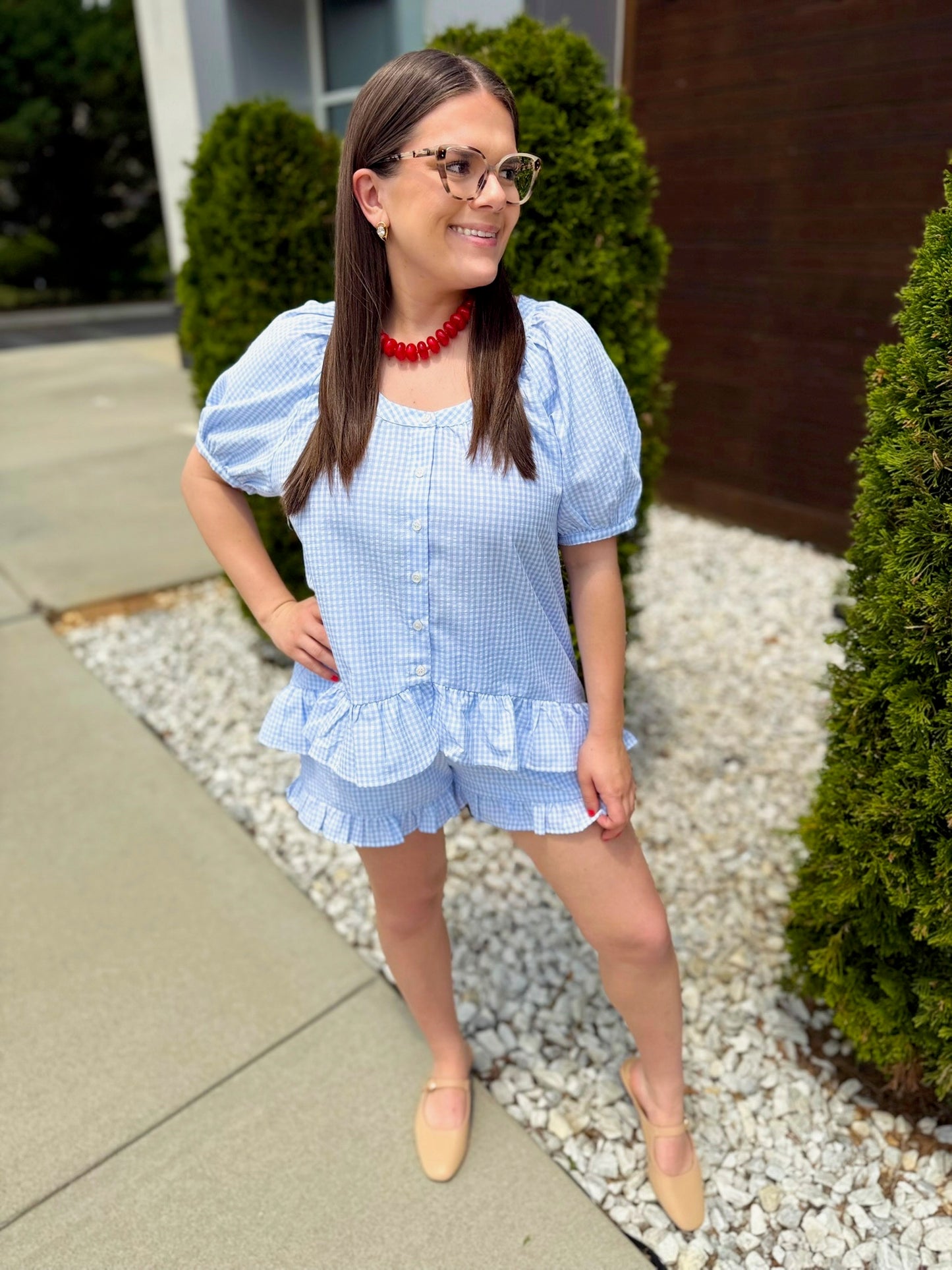 Gingham Dreams Set - blue