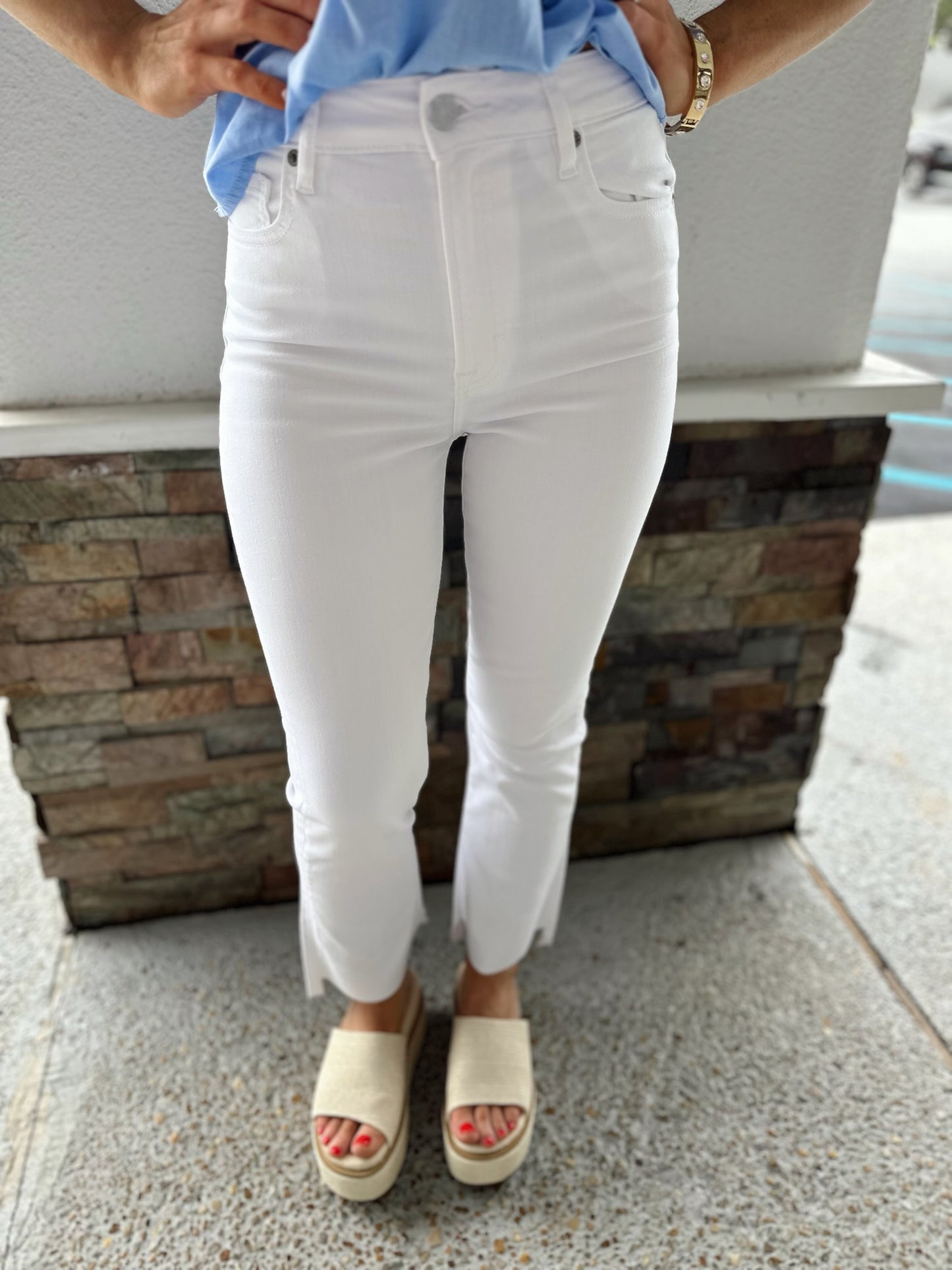 White Clean Step Denim