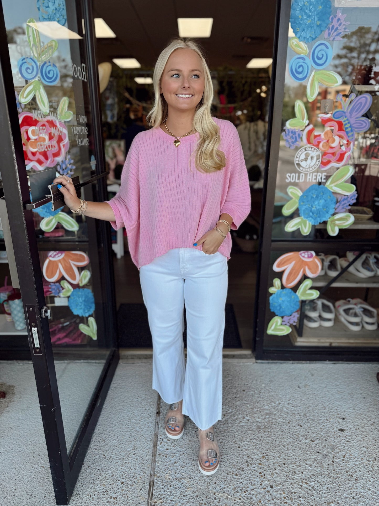 Off The Grid Top-Light Pink