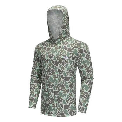 Ole Boy Performance Hooded Tee - Green Camo