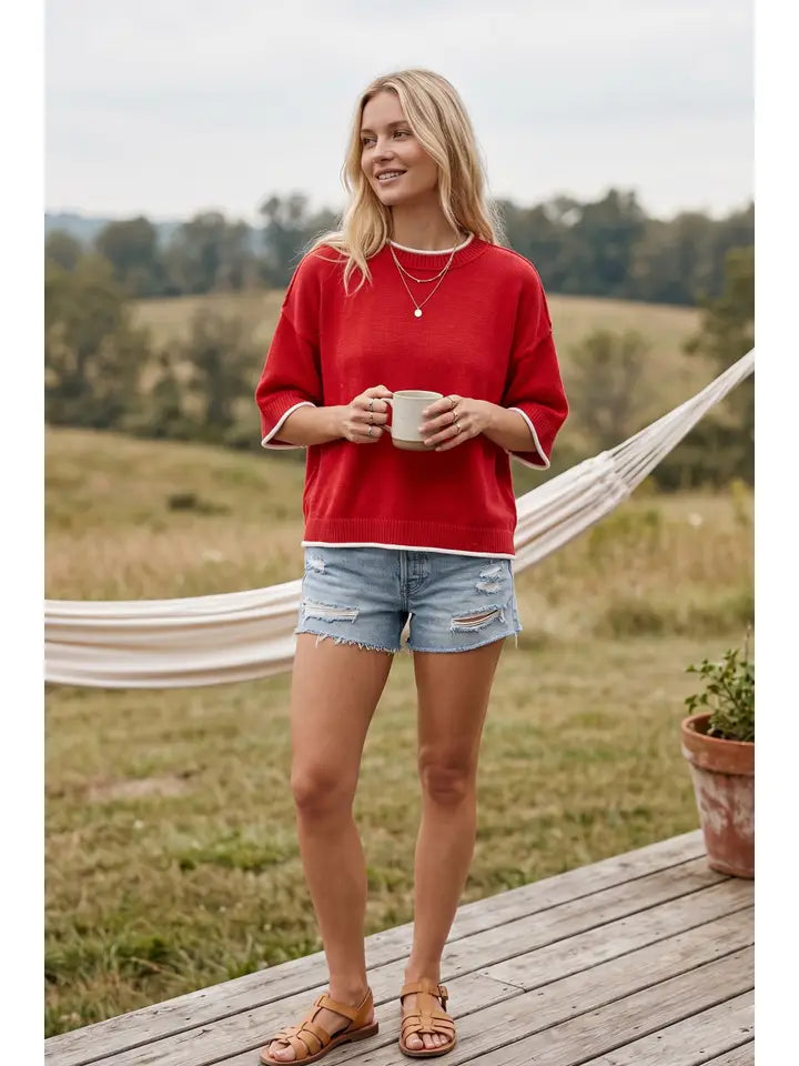 Halftime Cutie Top - red