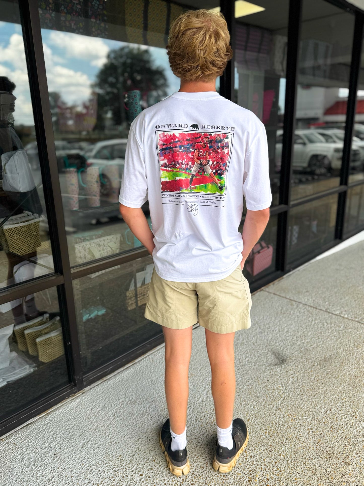 Ladd McConkey Tee-White
