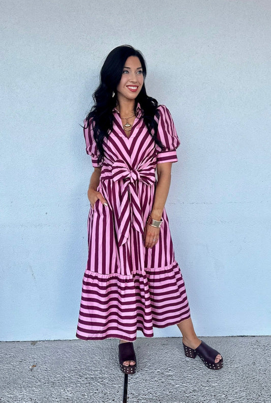 Poppie Midi - pink/wine