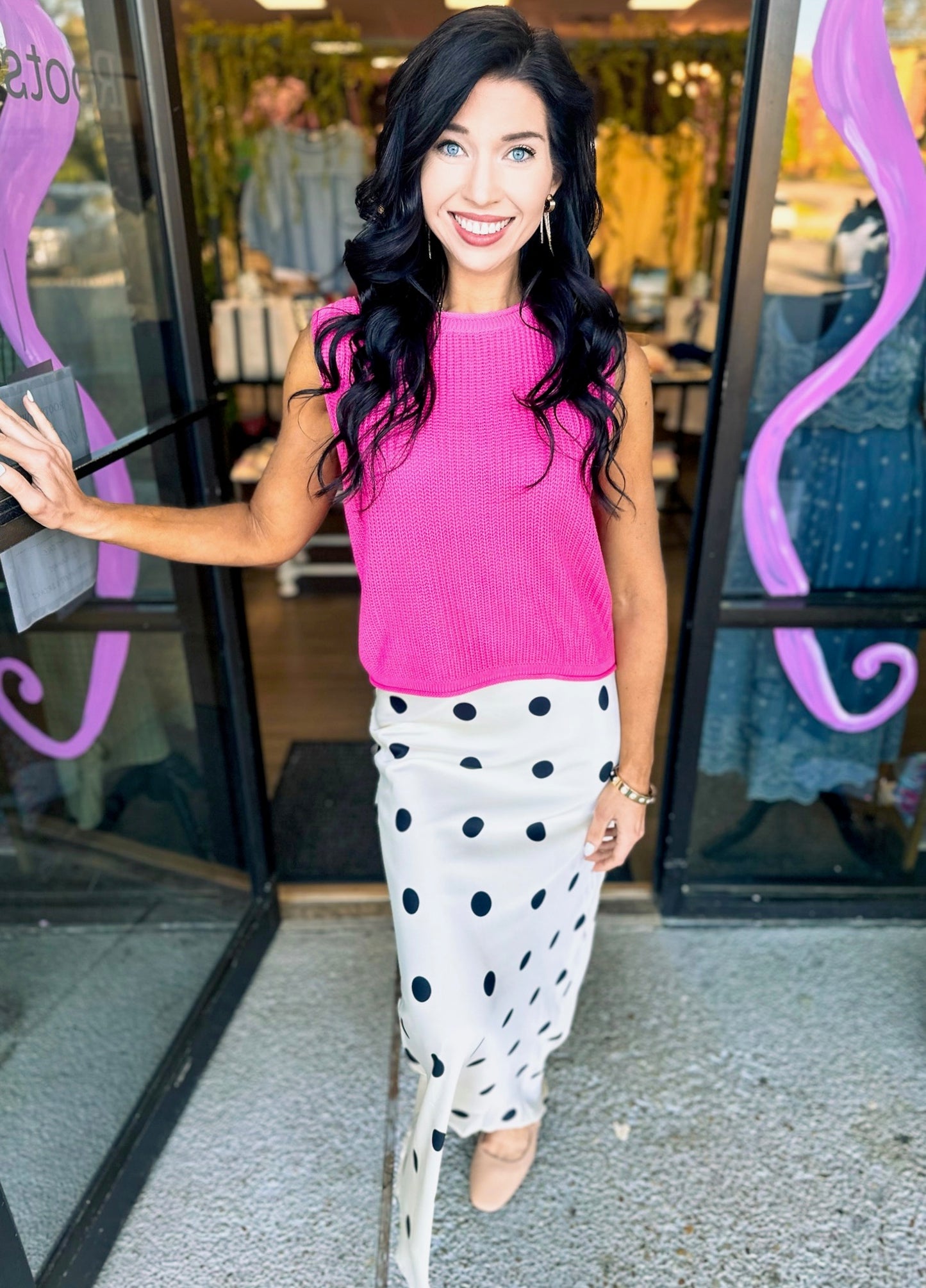 Julie Anna Skirt - white/black