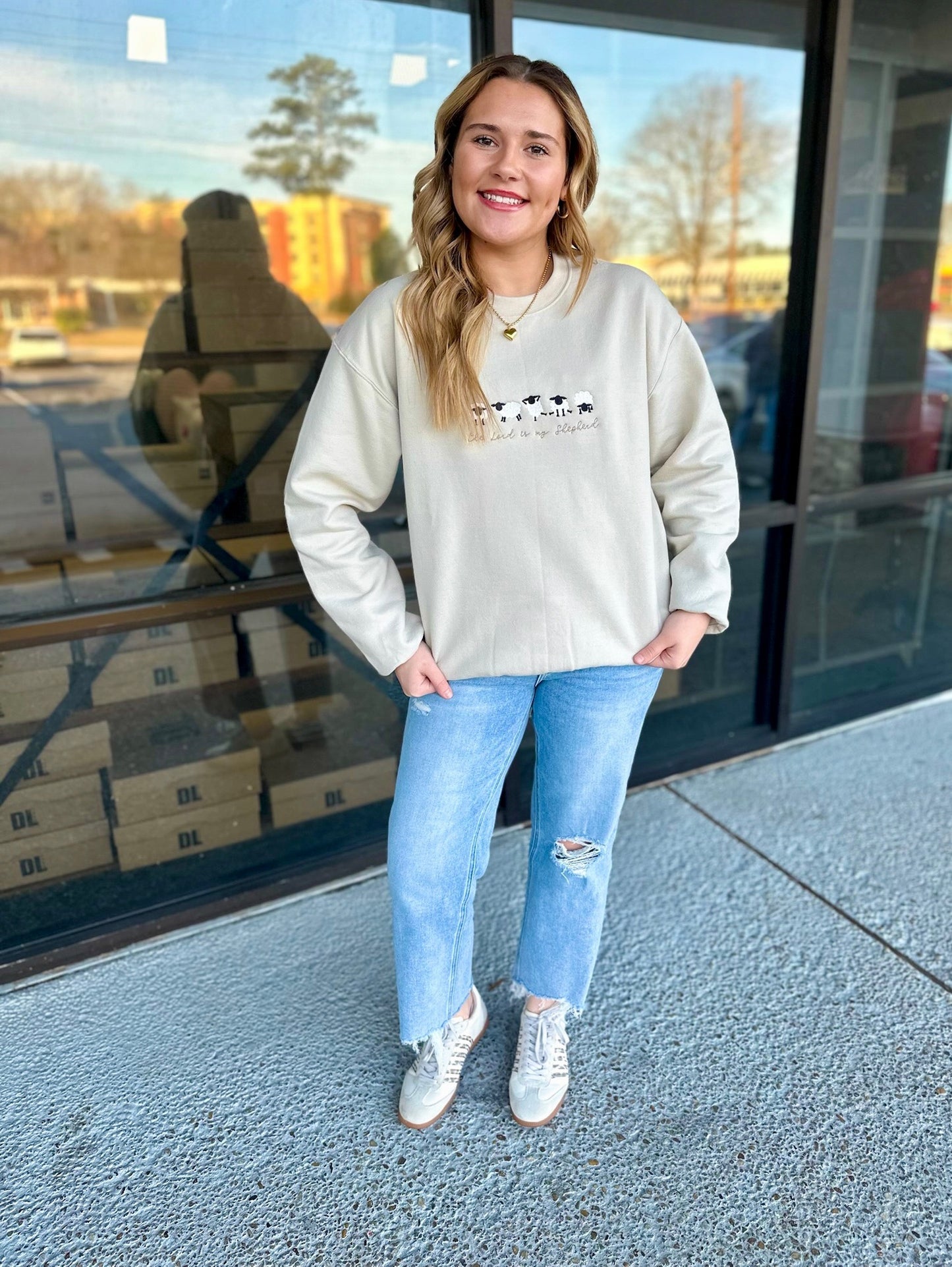 Lord is my Shepard Embroidered Fleece Heavyweight Sweatshirt