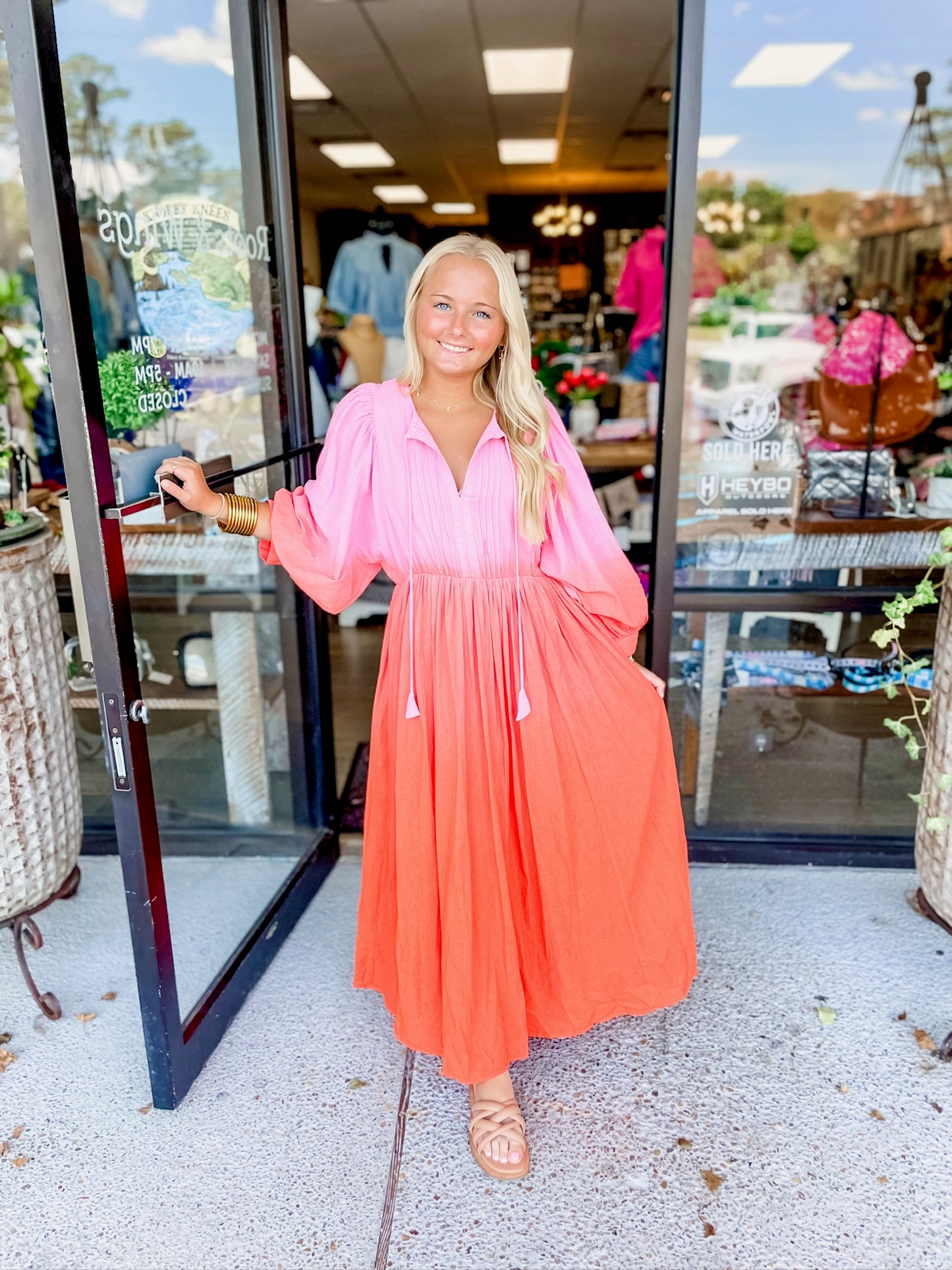 Dip Dyed Maxi - Pink/Orange Combo