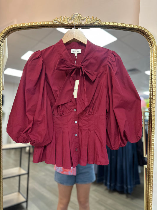Lee Lee Top - burgundy