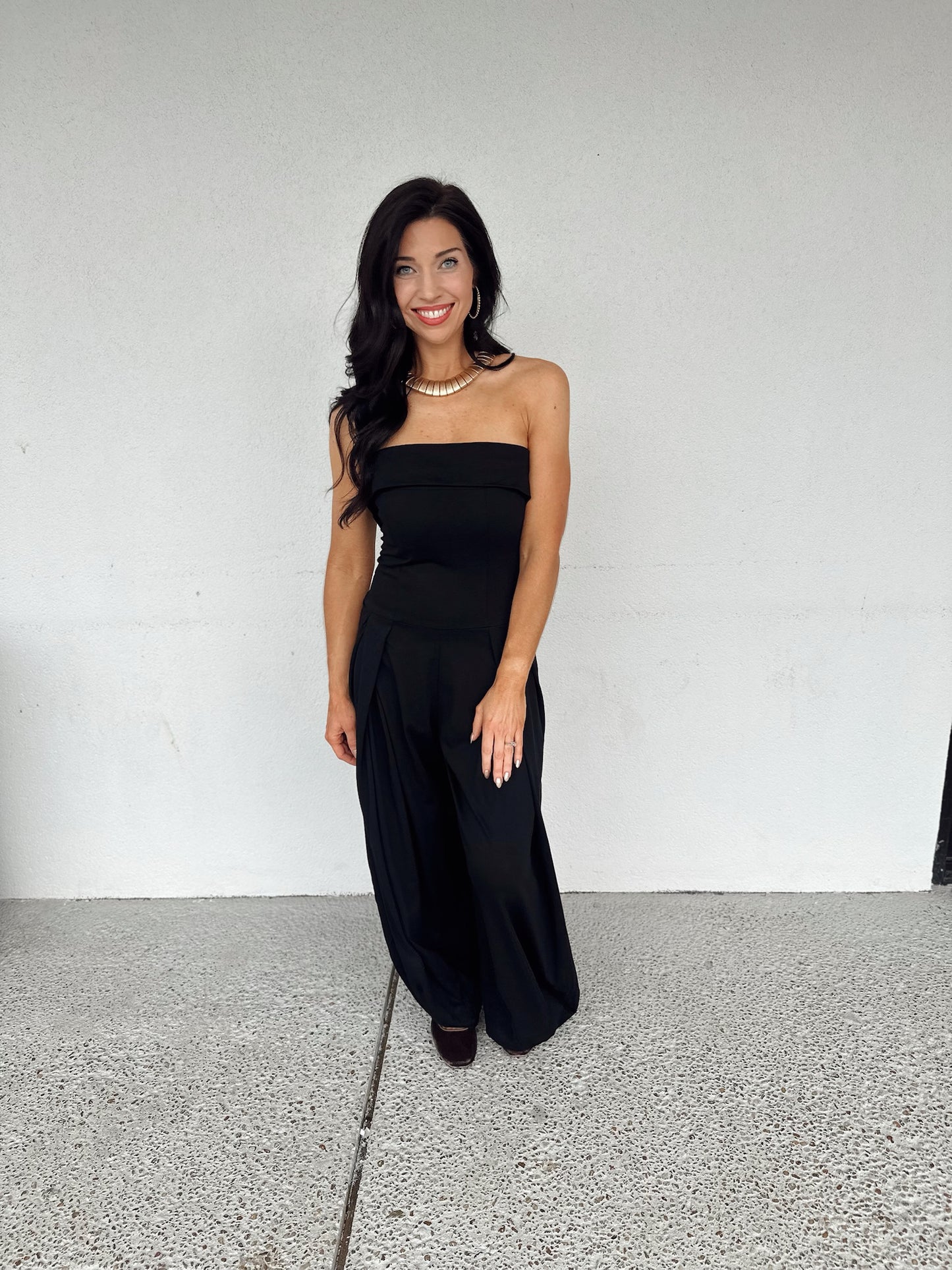 Casual Flair Jumpsuit - black