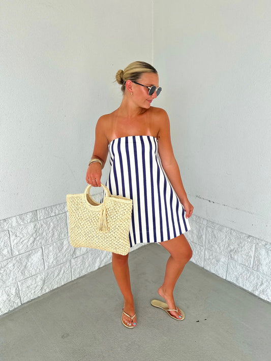 Rita Mini - white/navy
