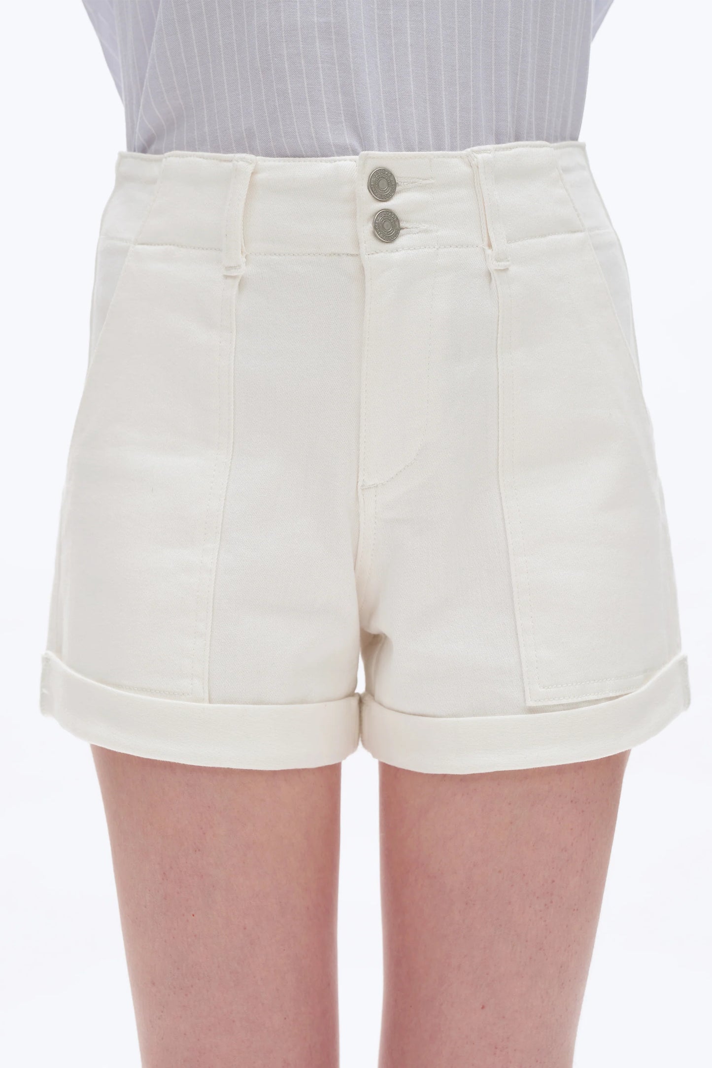 White Denim Shorts