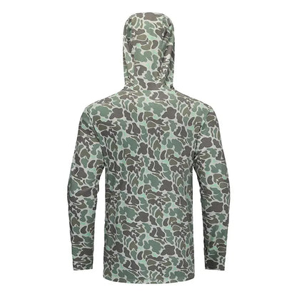 Ole Boy Performance Hooded Tee - Green Camo