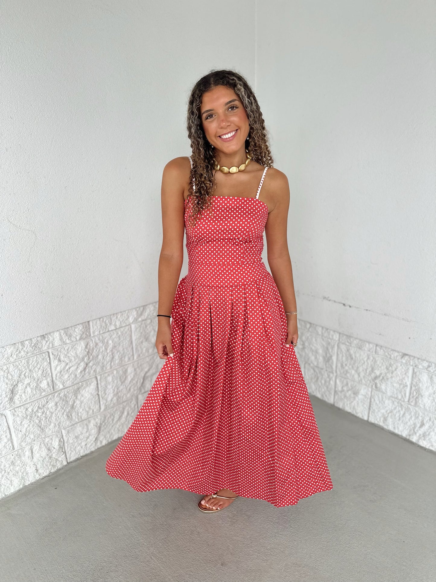 polka cutie set - red