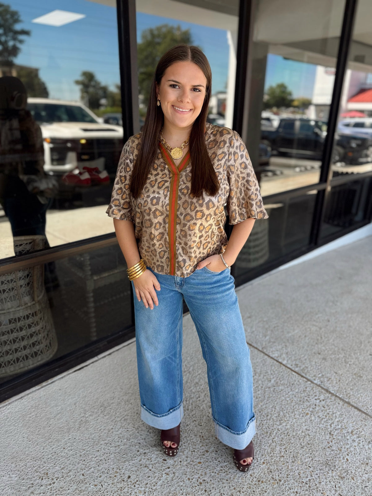 Melanie Top - brown metallic