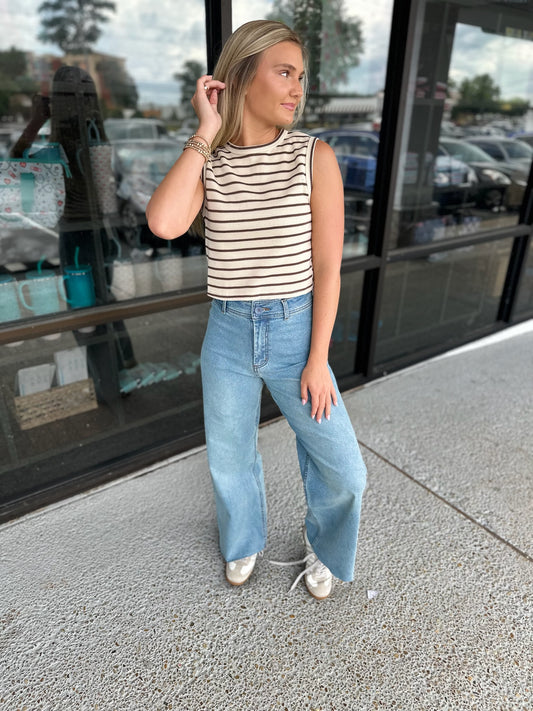 Marissa Top-Beige/Brown