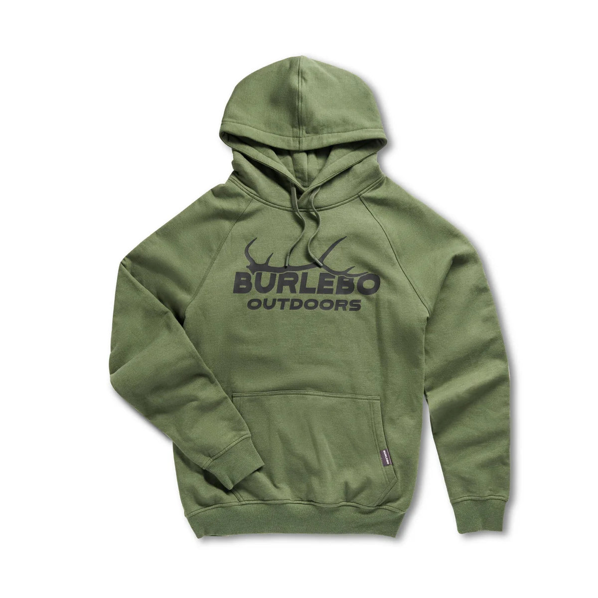 Elk Horn Heather Olive Fleece Hoodie