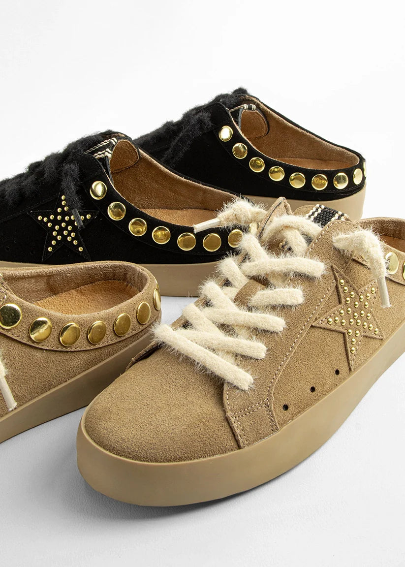 Pia - camel Suede