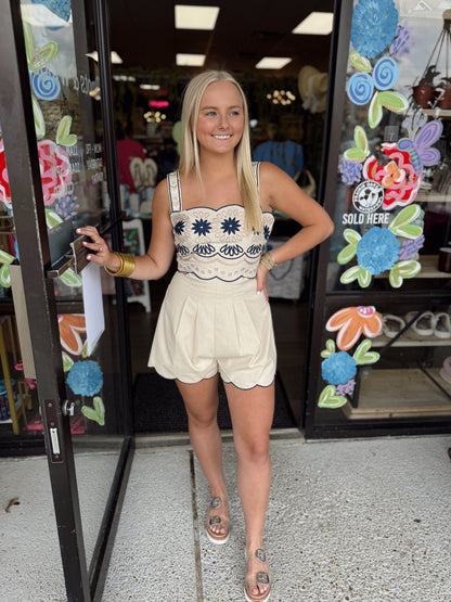 Kylee Dreams Romper-Light Taupe