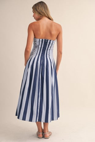 Gameday Flare Midi - navy mix
