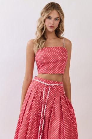 polka cutie set - red