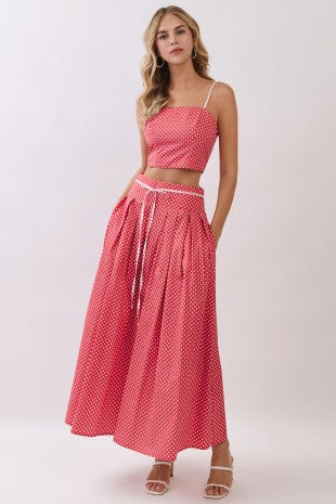 polka cutie set - red