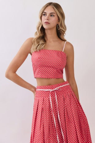 polka cutie set - red