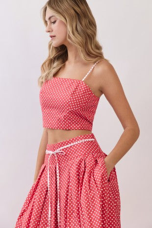 polka cutie set - red