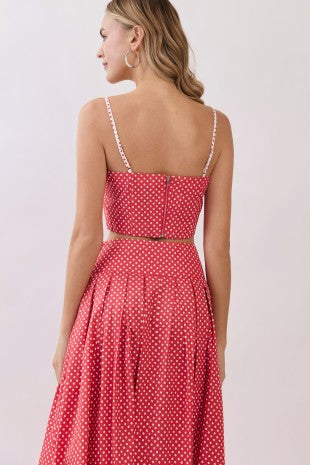 polka cutie set - red
