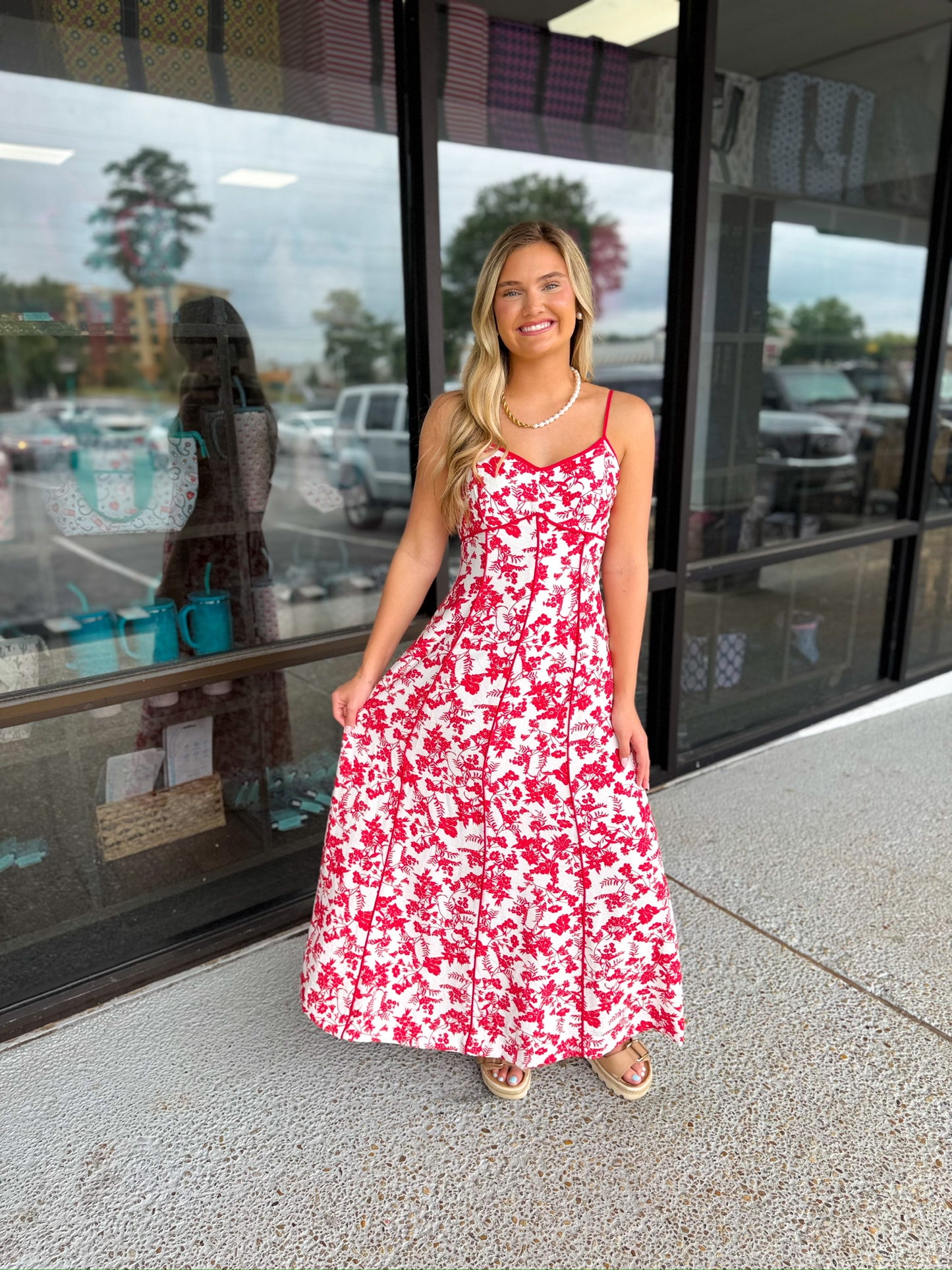 Scarlett Bloom Maxi-Red