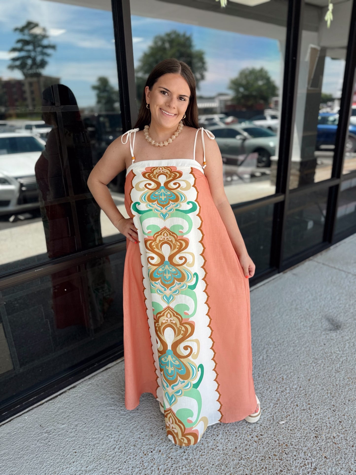 Kelsea Maxi - green/coral