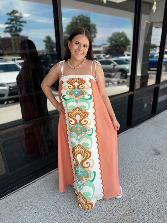 Kelsea Maxi - green/coral